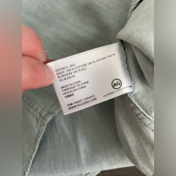 Adriano Goldschmied Shirt denim top small S designer - Picture 4 of 5